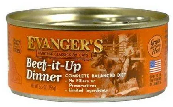 24/5.5 oz. Evanger's Beef It Up Dinner For Cats - Health/First Aid